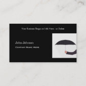 Mann mit Umbrella Schwarz-weißen Beruflich Visitenkarte (Rückseite)