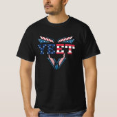 Mann mit US-Flagge T-Shirt (Vorderseite)