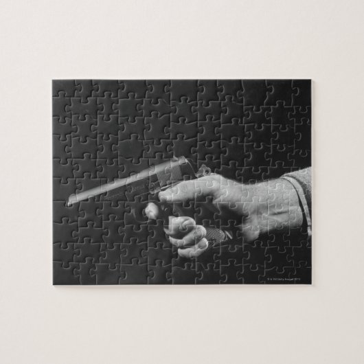Mann mit Waffe Puzzle (Horizontal)