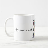 Mann mit Wäscherei hoch mit Eisen und Kerze gepols Kaffeetasse (Links)