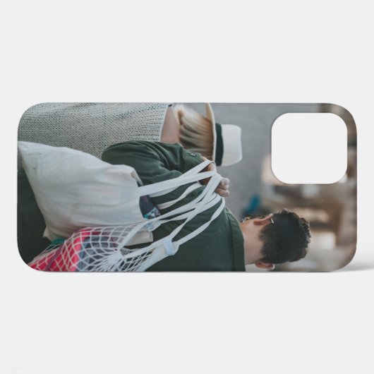 Mann mit weißen Taschen Case-Mate iPhone Hülle (Rückseite (Horizontal))