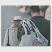 Mann mit weißen Taschen Geschenkpapier (Flach)
