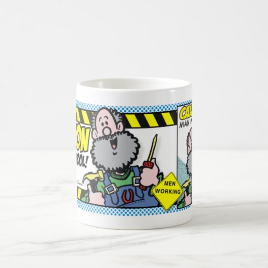 Mann mit Werkzeug Kaffeetasse (Mittel)