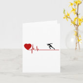 Mann mit Workout-Herzfrequenz-Karte für Läufer Karte (Gelbe Blume)