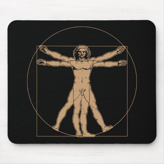 Mann Mousepad Da Vincis Vitruvian (Vorne)