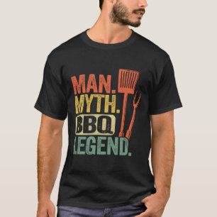 Mann Myth BBQ-Legende Barbecue Grillen Papa Grillv T-Shirt