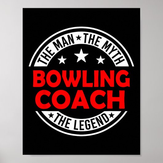 Mann Myth Bowling Trainer Legende Lustiger Bowling Poster (Vorne)