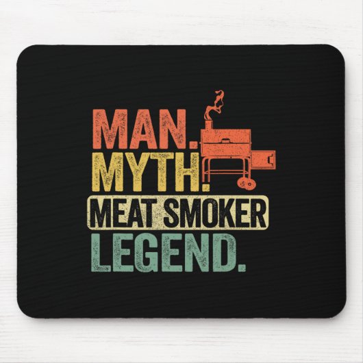 Mann Mythos Fleischraucher Legende Vater Grillvate Mousepad (Vorne)