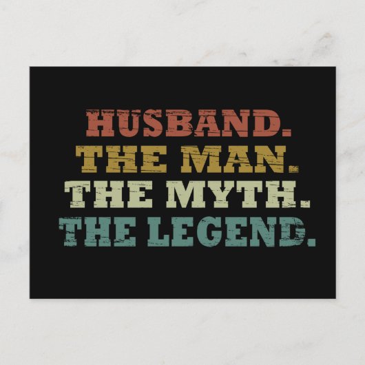 Mann Mythos Legende Feiertagspostkarte (Vorderseite)