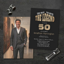 Mann Mythos Legende Fett Geätzt Schwarz Gold 50. F
