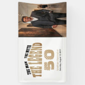 Mann Mythos Legende Luxus Schwarz Gold 50. Willkom Banner (Vertikal)
