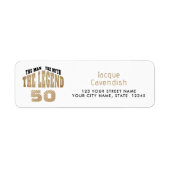 Mann Mythos Legende Schwarzes Gold 50. Rücksendead (Vorne)