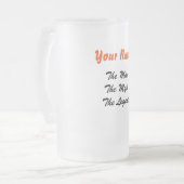 Mann, Mythos, Legenden-mattiertes Bier-Glas Mattglas Bierglas (Vorderseite Links)