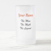Mann, Mythos, Legenden-mattiertes Bier-Glas Mattglas Bierglas (Mittel)