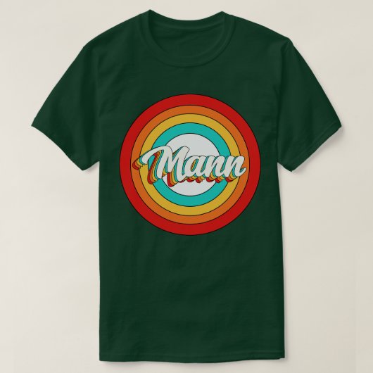 Mann Name Shirt Vintag Mann Circle (Design vorne)