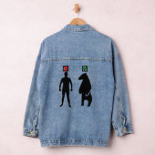 Mann oder Bär feministisches Mem schwarz Jeansjacke (Hangar)