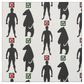 Mann oder Bär feministisches Mem schwarz Stoff (Muster)