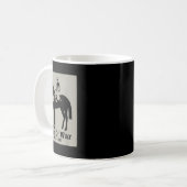 Mann oder Vintages Race Race Pferd Kaffeetasse (Vorderseite Links)