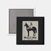 Mann oder Vintages Race Race Pferd Magnet (Vorderseite/Rückseite)