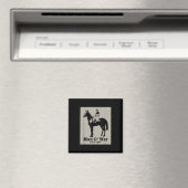 Mann oder Vintages Race Race Pferd Magnet (In Situ (Geschirrspüler))