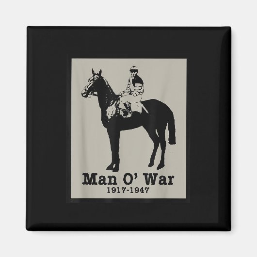 Mann oder Vintages Race Race Pferd Magnet (Vorne)