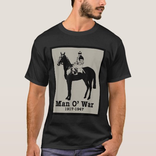 Mann oder Vintages Race Race Pferd T-Shirt (Vorderseite)