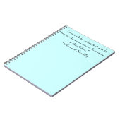 Mann ohne Zeit Jane Austen Zitat Notizblock (Linke Seite)