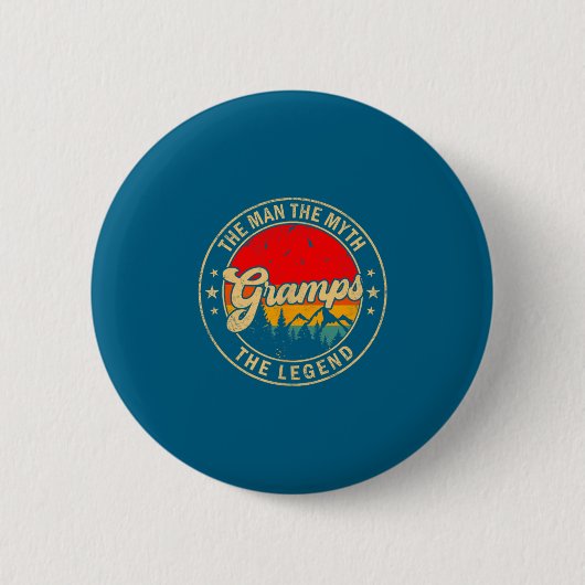Mann Opa Mythos Legende Vintage Retro Button (Vorderseite)