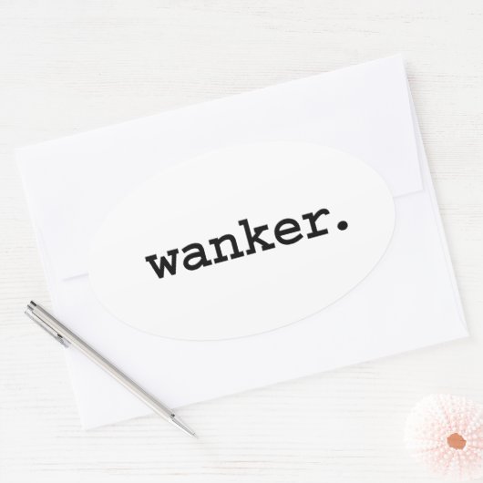 Mann. Ovaler Aufkleber (Umschlag)