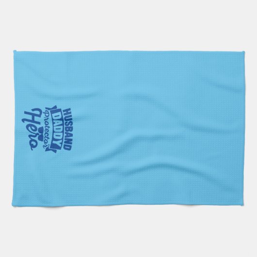 Mann. Papa. Beschützer. Held. Geschirrtuch (Horizontal)