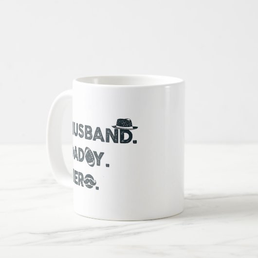 Mann. Papa. Held Kaffeetasse (Vorderseite Links)