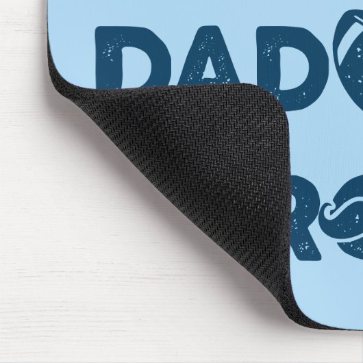 Mann. Papa. Held. Retro Graphic Mousepad (Ecke)