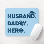 Mann. Papa. Held. Retro Graphic Mousepad (Mit Mouse)