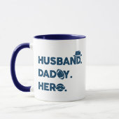 Mann. Papa. Held. Retro Graphic Tasse (Links)