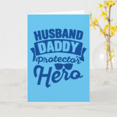 Mann. Papa. Schutzvorrichtung Held. Karte (Gelbe Blume)