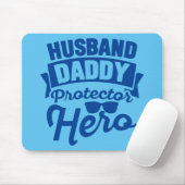 Mann. Papa. Schutzvorrichtung Held. Mousepad (Mit Mouse)