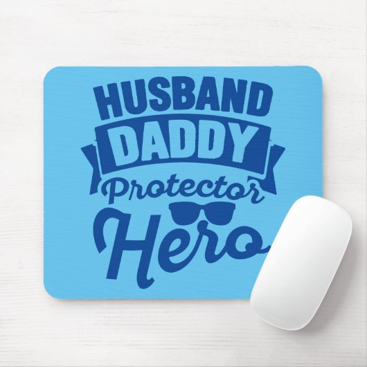 Mann. Papa. Schutzvorrichtung Held. Mousepad (Mit Mouse)
