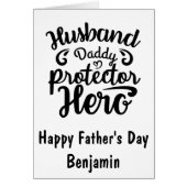 Mann. Papa. Schutzvorrichtung Held. Vatertag (Vorne)