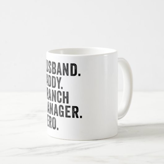 Mann. Papa. Zweigstellenmanager. Held. Kaffeetasse (VorderseiteRechts)