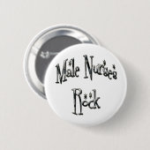 Mann pflegt Felsen Button (Vorne & Hinten)