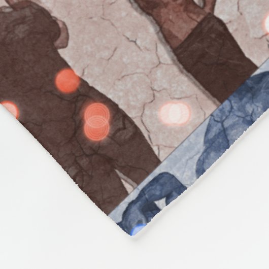 Mann (Pop-Kunst) Fleecedecke (Ecke)