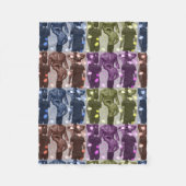 Mann (Pop-Kunst) Fleecedecke (Vorderseite)