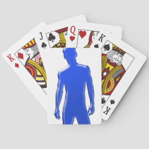 Mann posierend spielkarten