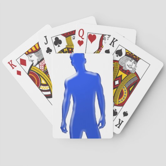 Mann posierend spielkarten (Rückseite)