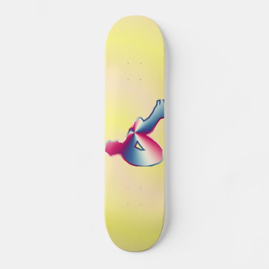 Mann posiert Skateboard (Vorderseite)