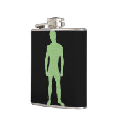 Mann Posing Flask Flachmann (Links)