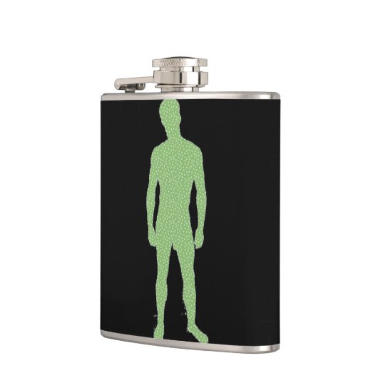 Mann Posing Flask Flachmann (Links)