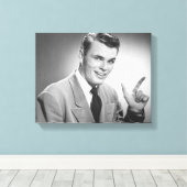 Mann Position 2 Leinwanddruck (Insitu (Holzboden))