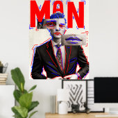 Mann Poster (Heimbüro)