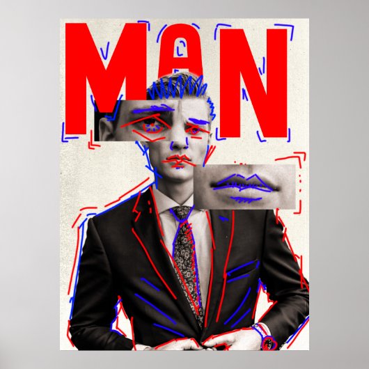 Mann Poster (Vorne)